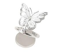 Omorro Phone Ring Holder Finger Kickstand, Bling Metal Cute Butterfly Cell Phone Ring Stand Grip Turns 360° Rotation Adjustable Sparkle Phone Grip Compatible with iPhone, Samsung, All Smartphone