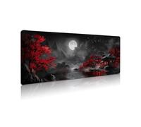 omosri Extended Gaming Mouse Pad, Large Mouse Mat 3mm Nature Rubber Base Mousepad with Stitched Edges, Non-Slip Desk Mat for Office Home Great Gift 31.5x11.8 Inch (Dark Canyon 5)