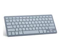 OMOTON Bluetooth Wireless Keyboard for iOS Compatible with iPad Pro/Air/Mini, iPhone and More, UK QWERTY Keyboard Layout, Light Blue