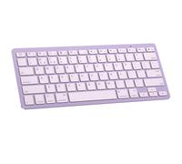 OMOTON Bluetooth Wireless Keyboard for iOS Compatible with iPad Pro/Air/Mini, iPhone and More, UK QWERTY Keyboard Layout, Purple