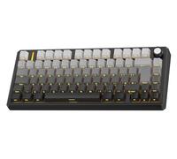 OMOTON Gaming Keyboard 75% ISO-UK Layout, Mechanical Keyboard QMK VIA, Tri-Mode Wireless Wired Bluetooth 2.4G, Sideprinted Keyboard RGB Backlit Hot Swap Gasket Mount with Volume Knob For PC/Mac/PS5