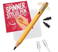 OMOTON Pencil SP02 for Apple iPad 2018-2026,Palm Rejection,Tilt Sensitivity,Fidget Spinner Stylus Pen for iPad 11 A16/10/9/8/7/6th Gen,Pro M5/M4 13"/12.9"/11",Air 3/4/5/M2/M3/M4,Mini 5/6th,Yellow
