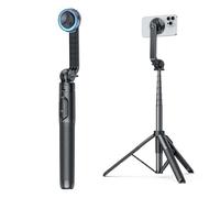 OMOTON Selfie Stick Tripod Compatible with MagSafe, 64" Extendable Magnetic Mobile Phone Tripod with Bluetooth Remote, Magnetic tripod for iPhone 15 14 13 12 and all Smartphones