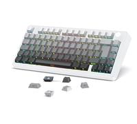 OMOTON Side Print PBT Keycap Set ANSI/ISO UK-Layout, White Grey gradient