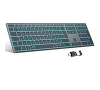 OMOTON Wireless Keyboard for Mac with Metal Frame, 2.4G/Bluetooth Keyboard Backlit, Ultra Slim, Rechargeable Keyboard Quiet for Apple MacBook Neo/Pro/Air, iMac, Mac Mini, QWERTY UK Layout, Space Gray