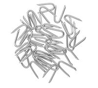 OMOTOOL Steel Wire Fencing Staples Diameter 2.3mm (140 pcs), Galvanized U-shaped fasteners Nails for Wire Mesh and Woven Fencing