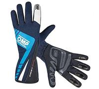 Omp First Evo Gloves Blue Navy/Ciano TG S FIA 8856-2018