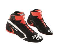 OMP First FIA 8856-2018 Suede Racing Motorsport Shoes Black Red