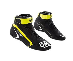 Omp First Race my2021 Anthracite/Fluo Yellow Size 38 Fia 8856-2018, Unisex Adult Boots, Standard, EU