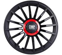 OMP OMP1318 Formula Wheel Covers, Black/Red, Set of 4, 13"