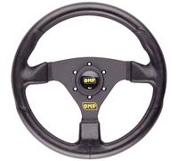 OMP Racing GP 3 Spoke Flat Dish Steering Wheel, Black - 330mm Diameter