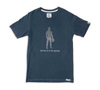 Omp Short Sleeve T-Shirt Slate Size M Racing is in My Blood Blue