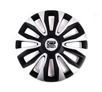 OMP SPEED SET 4 HUBCAPS MAGNUM BLACK/SILVER 16 INCHES