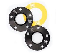 OMP Speed Set of 2 Spacers Double Centered Thickness: 10 mm PCD: 5x112 CB: 66.5 Screw x10 M12x1.5 Taper + Anti-Theft Black Aluminium - OMPS09161001
