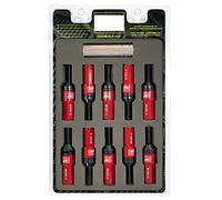 OMP Speed Set of 20 Steel Screws with Coloured Aluminium Protector M12 x 1.5 Spanner 17-19 Length 28 mm with Red Aluminium Protector 7075 + DIN 12.9