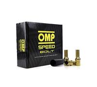 OMP SPEED Set of 20 Wheel Screws with Metric M12 x 1.25 Wrench 17/19 Long Threaded 27 mm Yellow and Material DIN 10.9