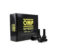 OMP SPEED Set of 20 Wheel Screws with Metric M14 x 1.25 Wrench 17/19 Long Threaded 27 mm Black and Material DIN 10.9