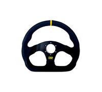 OMP SUPERQUADRO STEERING WHEEL BLACK SPOKES RIM BLACK SUEDE