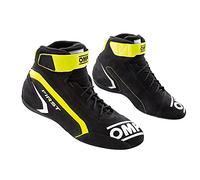 OMP Unisex's First Race My2021 Anthracite/Neon Yellow Size 46 Fia 8856-2018 Boat Shoe, Standard, 11.5 UK