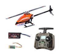 OMPHOBBY M1 V1 RTF RC Helicopter for Adults, Ready-to-Fly Remote Control Helicopters with RadioMaster Pocket SFHSS Transmitter, 3D 6CH Pro-Ready Mini Drone with Dual Brushless Motors Orange
