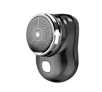 ompvor Mini-Shave Portable Electric Shaver, Electric Razor for Men,Pocket Size Mini Shaver, USB Rechargeable Portable one-Button Operation and Space Saving, Travel Essentials, Home Black 1.0 count