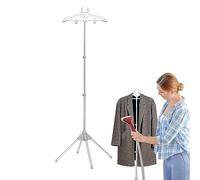 ompvor Steamer Stand - Garment Hanger For Steaming Clothes, Folding Telescopic Clothes Holder, Drying Rack Handheld Standing Clothing (Gray)