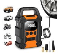 OMQ Tire Inflator Portable Air Compressor, Cordless Air Pump for Car Tires, Car Accessories 150PSI with LED Light for Cars, Balls, Motorcycles, Bicycle