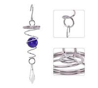 Omquot 2 Pieces Spiral Crystal Boule Tail Acneshing Spinner Stabilizer Stainless Steel Spiral Gags Wind for the Outside (Blue)