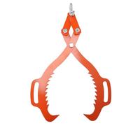 Omquot 25 Inch Log Lifting Tongs, Heavy Duty Carbon Steel Timber Claw Hook with Serrated Jaws for Forestry Construction Ranching