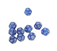 Omquot 40pcs Colorful Waterproof Polyhedral Dice Set for Board Games and Teaching Scenes (Blue)