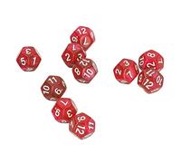 Omquot 40pcs Colorful Waterproof Polyhedral Dice Set for Board Games and Teaching Scenes (Red)