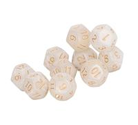 Omquot 40pcs Colorful Waterproof Polyhedral Dice Set for Board Games and Teaching Scenes (White)