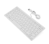 Omquot 78 Keys Ultra Slim Mini Wired Keyboard for Desktop Laptop Stable Transmission for Visual Pleasure Compatible with Most Devices (White)