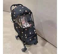 Omquot Baby Stroller Cover Windproof Waterproof Cute Bear Pattern Oxford Fabric for Outdoor Hikes (Black)