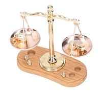 Omquot Beautiful Miniature Retro Scale Toy for Dollhouse Decoration with 6 Weights, Small and Unique Mini Scale Made of Alloy Wood for Use in Dollhouse Scenes 1:12 Scale