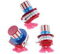 Omquot Chattering Teeth Wind Up Toy, 1.69in Height Walking Teeth Toy Cute 7Pcs Run Fast for Halloween Christmas Party (Random Color)