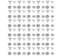 Omquot Copper Snap Fasteners Kit 11mm Matte Silver for Leather Repair