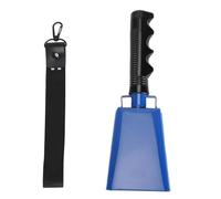 Omquot Cow Bell Noise Generator with Handle for Sports Events, Football Games, Non-Slip Handle, Safe and Secure for Adults and Children, Metal/PVC, 9.05 x 2.24 x 1.96
