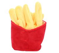 Omquot Dog Chew Toys Simulation French Fries Soft Plush Toy for Cats and Small Dogs, Great for Chew and Play, Plush Material, 4 Pack
