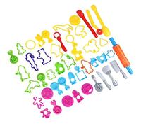 Omquot Dough Set, Dough Tools Set Rich Colours Various Shapes 41 Pieces Interesting for Children for the Office
