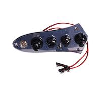 Omquot Fully Loaded Control Plate with Wire Harness, Durable Metal for Jazz Bass Instrument Accessories, Perfect Sound Control, Size 15.25 X 6.96 X 5.06 Cm