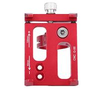 Omquot G88 Bike Phone Mount, Aluminum Alloy Handlebar Bracket with Flashlight and 4 Angle Eagle Claw, for 3.5 6.2 Inch Mobile Phones Camera (Red)