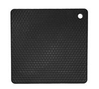 Omquot Heat Resistant Silicone Insulation Pad for Wax Bowl, Heat Resistant Non-Slip Mat for Hot Pots and Pans, Simple Design for Home Kitchen (Black)