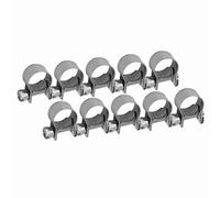 Omquot Heavy Duty Mini Fuel Line Clamp Stainless Steel Hose Fixing Clip 10pcs 6mm to 20mm Air Hose Water Pipe (11-13)