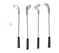 Omquot Mini Plastic Alloy Exquisite Dollhouse Golf Clubs for 1:12 Dollhouse DIY, Stimulate Creativity for 5 Pieces Miniature Sports Toys