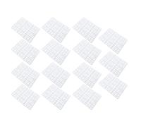 Omquot Pack of 15 Rabbit Resting Mat, Easy to Clean Rabbit Cage Floor Pad for Guinea Pigs, Safe, Sturdy Modular Design, Food-Grade Plastic for Small Animal Cages (White)