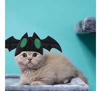 Omquot Pet Hat, Cute Bat Shaped Headwear for Halloween Parties, Soft Cotton Material 26 x 15 x 3 cm