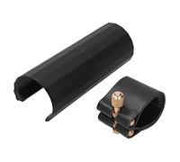 Omquot PU Leather Ligature Bracket Durable Compact with Plastic Lid for Alto Saxophone Clarinet, Black Color