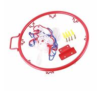 Omquot Replacement Basketball Net 32cm Diameter Anti-whip Foldable Heavy Duty Metal Polyester Outdoor Basketball Net