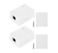 Omquot RJ45 Box Mounting 2-piece Box Junction of Office Information RJ45-8P8C Cat6 Armored Networks with Single Port W Surface Mounting 6 * 5 * 5